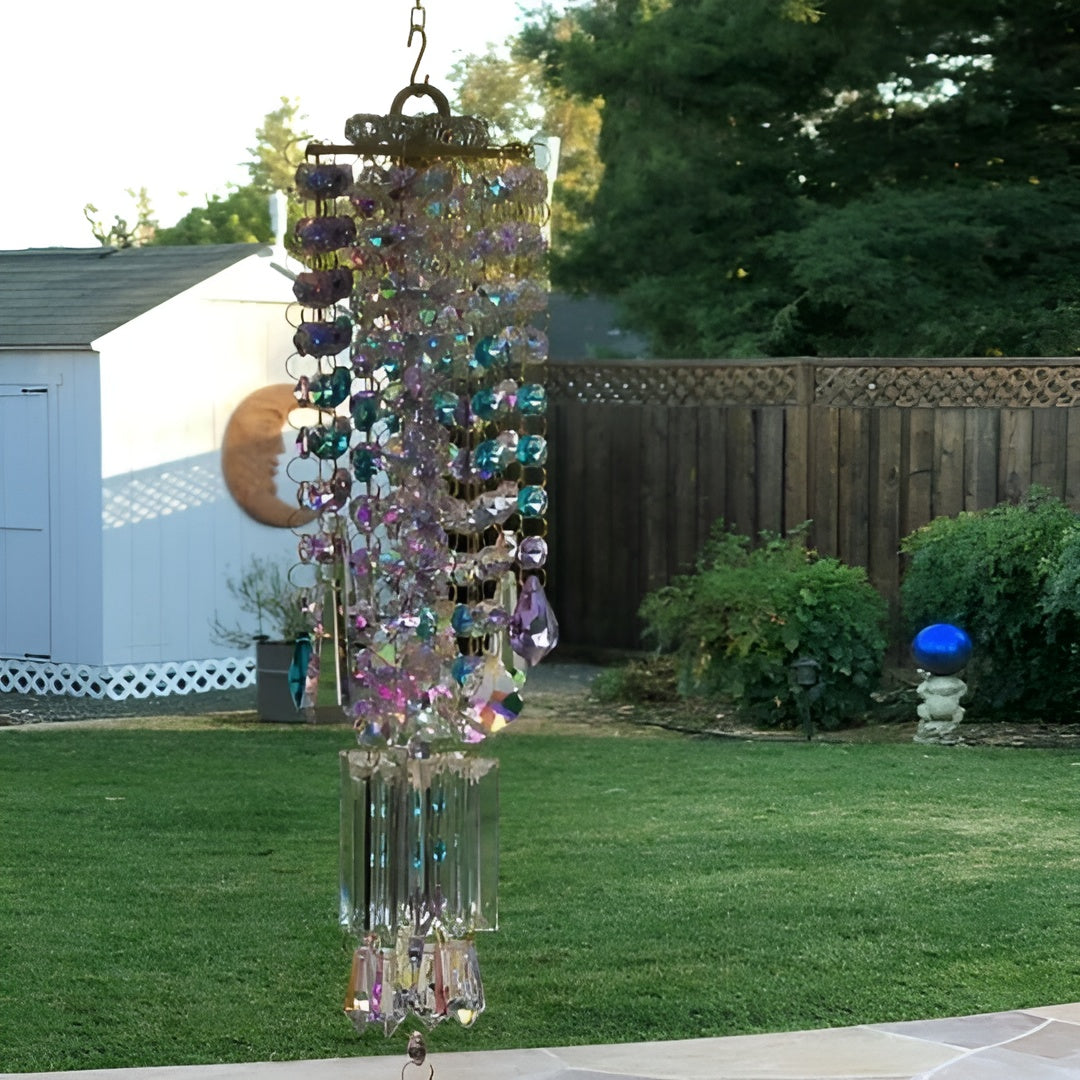 Libelle Kristallen Zonnevanger – Hangend Kristal Met Parels – 15x15 Cm – Voor Raam Of Auto – Creëert Regenbooglicht