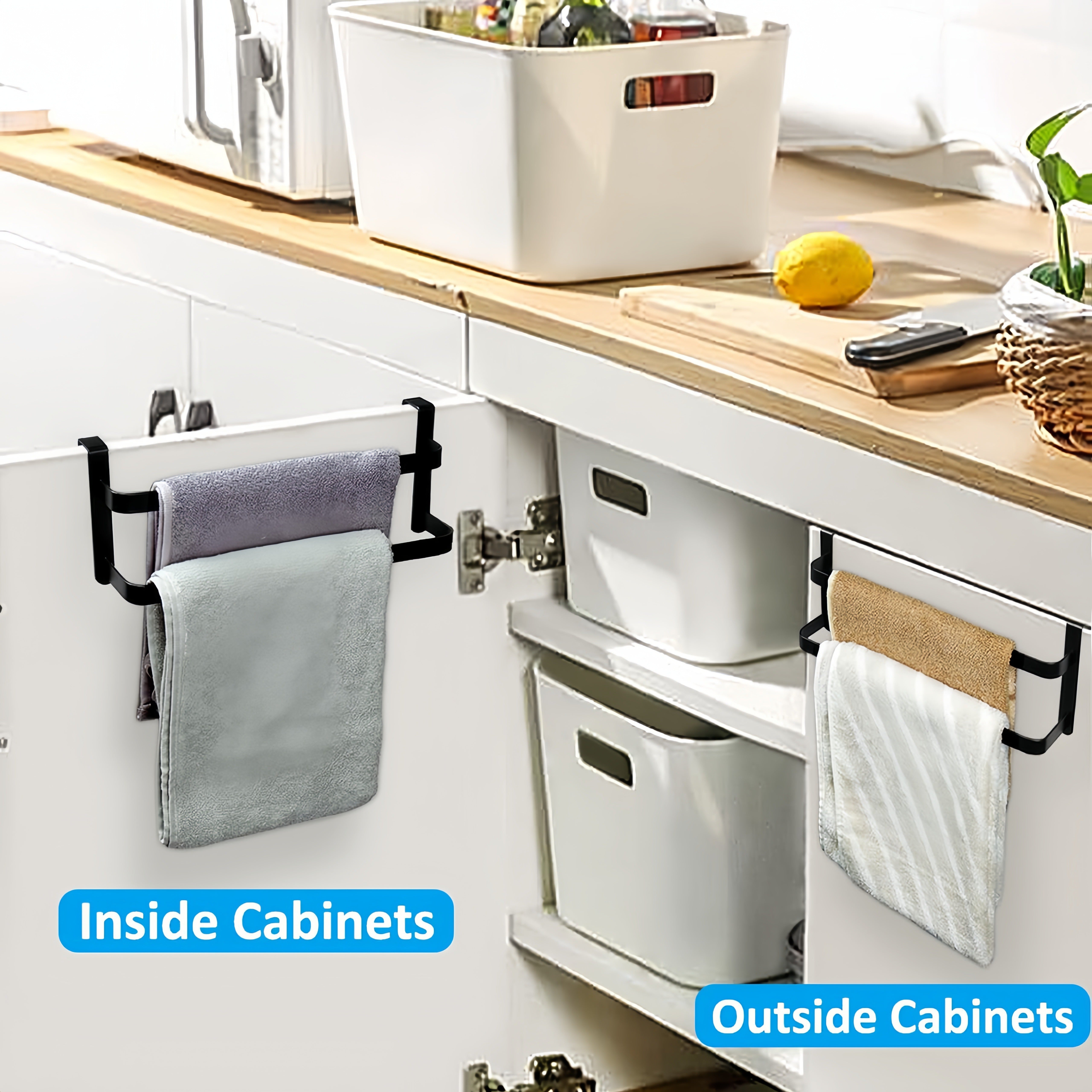 TowelTwin | Dubbele keuken- en badkamerkast handdoekenrek – Over de deur, handdoekhouder