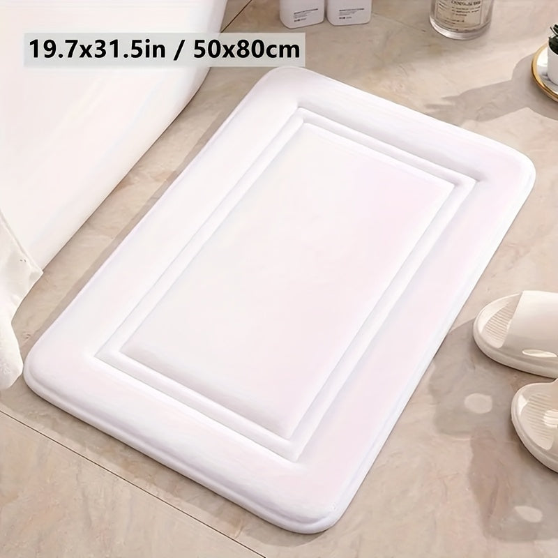 PlushStep | Vintage koraalkleurige fleece badmat – absorberend, antislip, zacht tapijt voor keuken en badkamer
