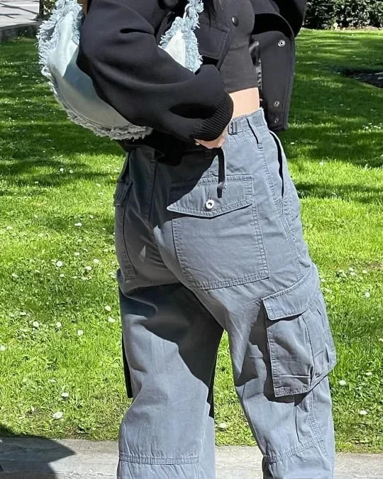 Elva | Dames cargobroek – relaxte pasvorm en hoge taille streetwear broek