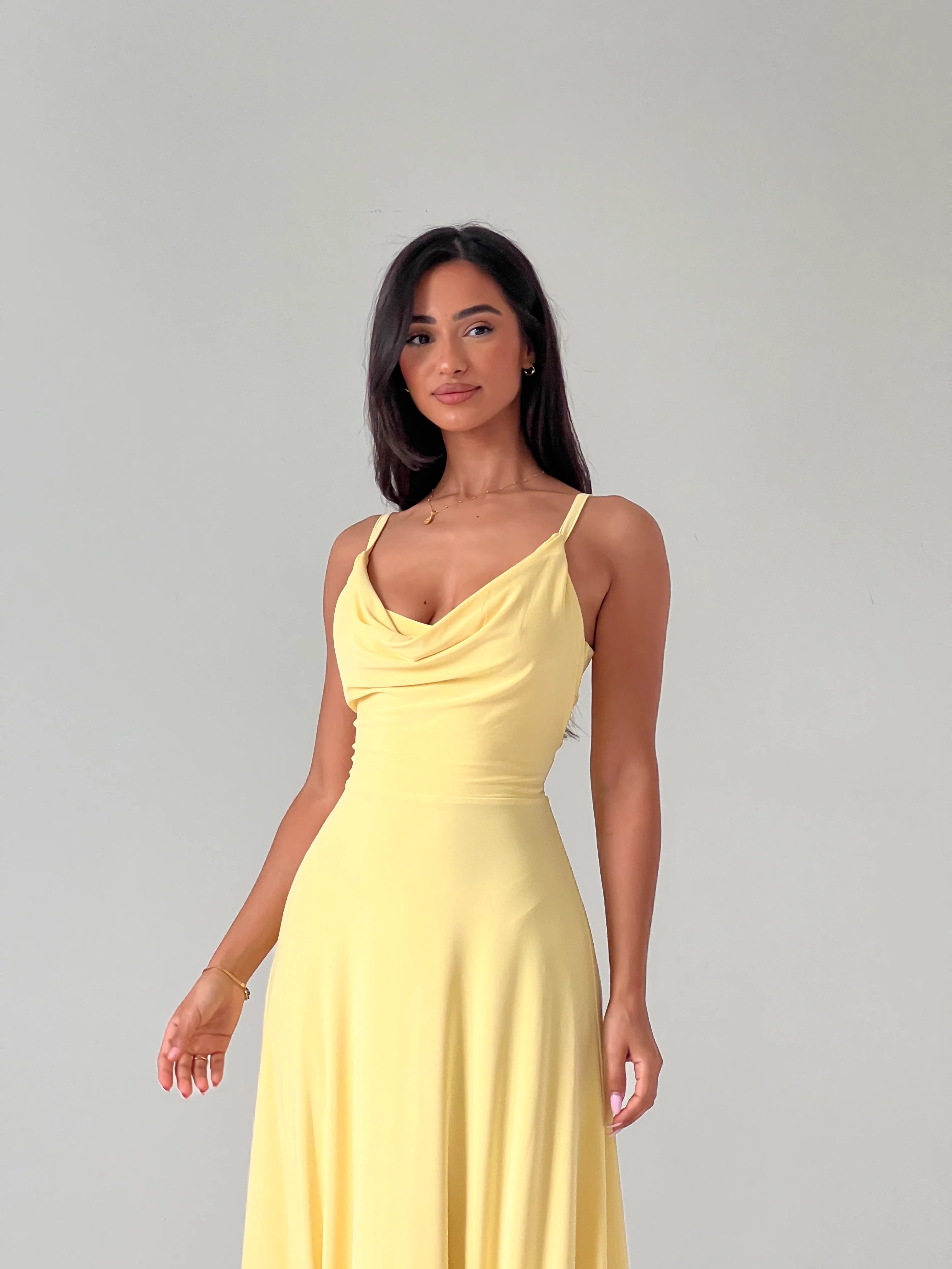 Giselle | Gedrapeerde maxi-jurk voor dames – elegante geplooide bodycon avondjurk