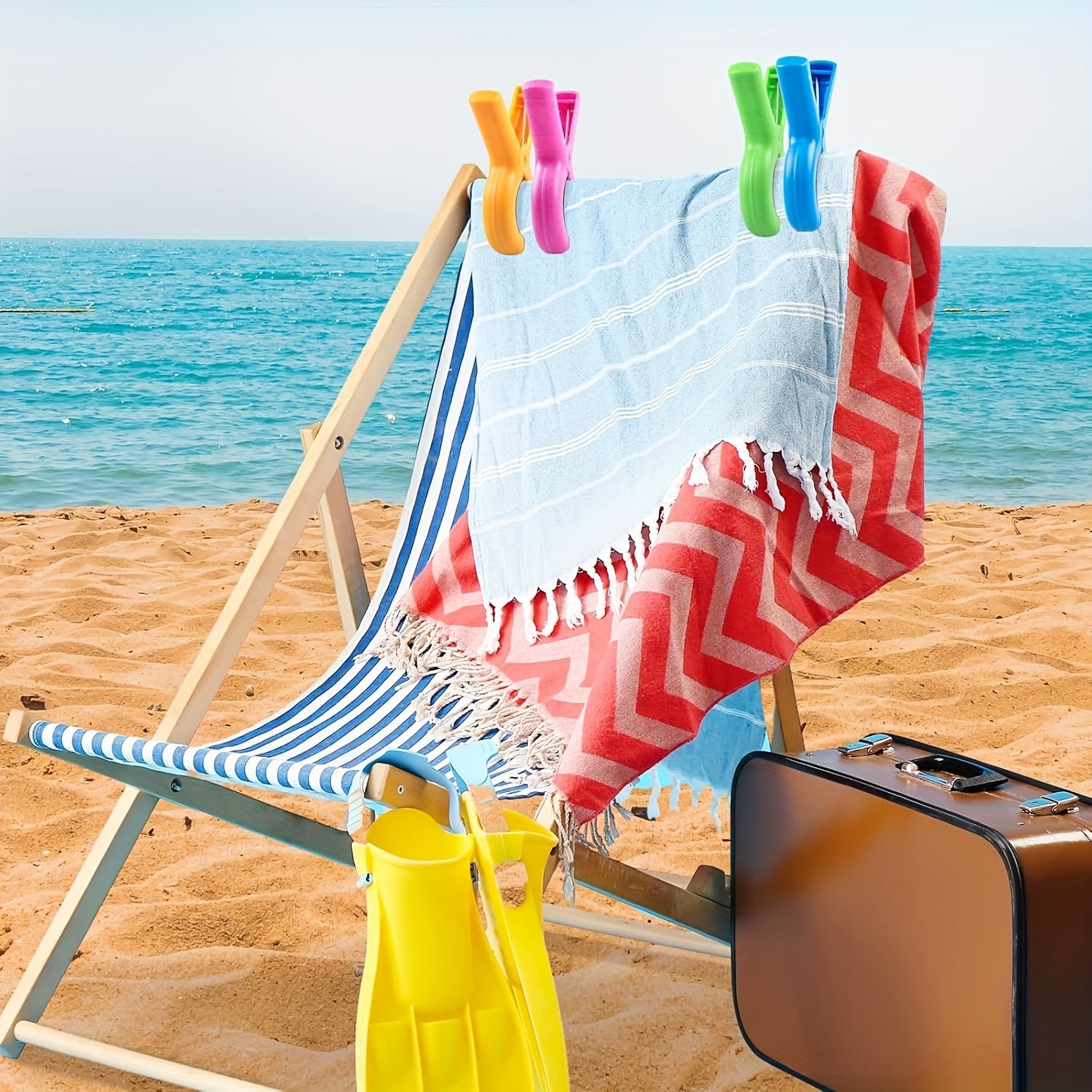 TowelClip | Duurzame Zandbestendige Strandhanddoekclips – Windbestendige, Multifunctionele Clips