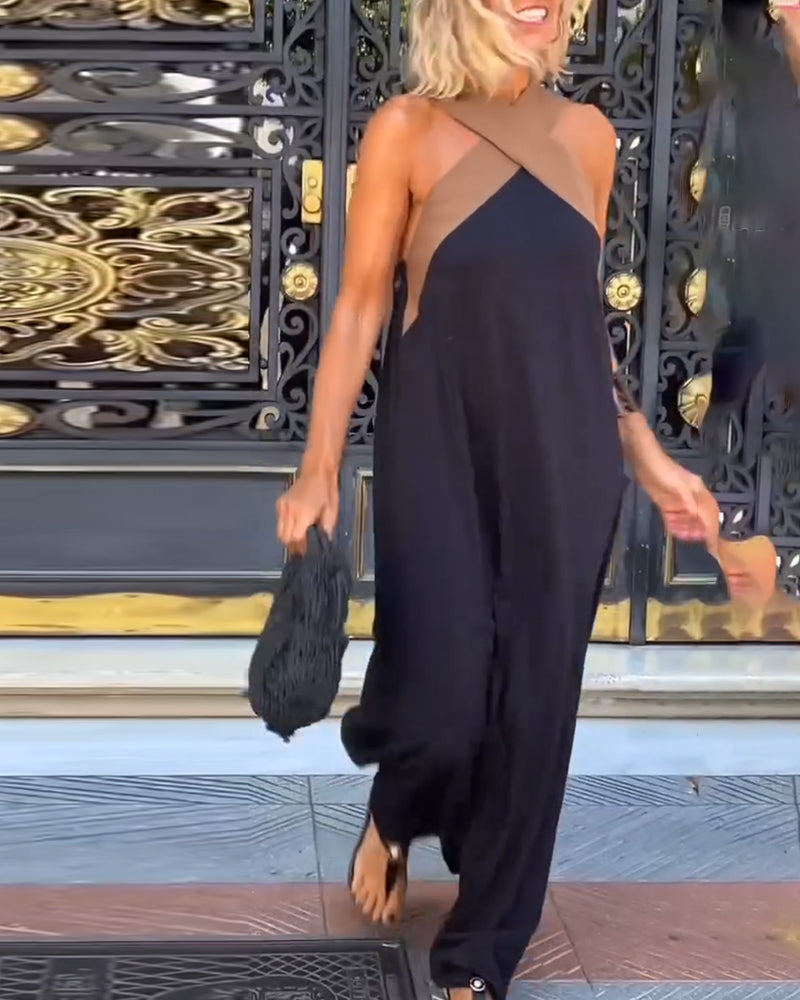 Velia | Halterjurk voor dames – Midi-jurk zonder mouwen: casual en elegant voor de zomer