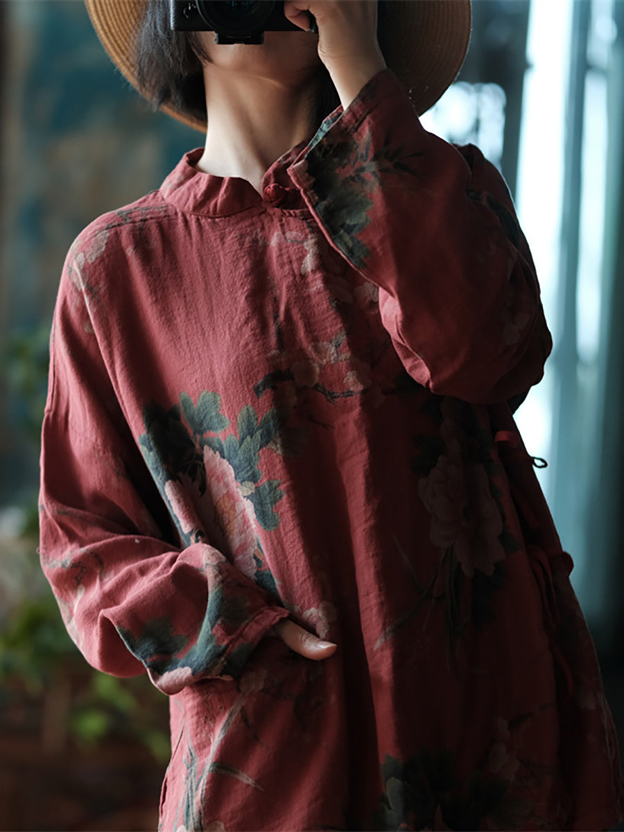 Avyelle | Dames Blouse met Losse Pasvorm en Lange Mouwen – Bloemenprint Pullover