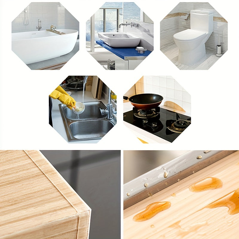 CaulkClear | Heldere Kitband - Zelfklevende Waterdichte Afdichtstrip voor Keuken, Badkamer & Toiletranden