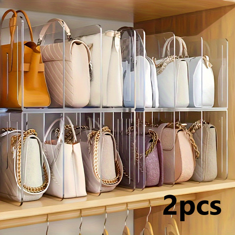 PurseVista | 2-pack doorzichtige acryl handtasorganizer voor opbergruimte in kasten en op planken