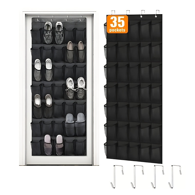 ShoeCaddy | Over-de-Deur Schoen Organizer met 24/35 Grote Gaaspockets – Hangende Schoenenrek
