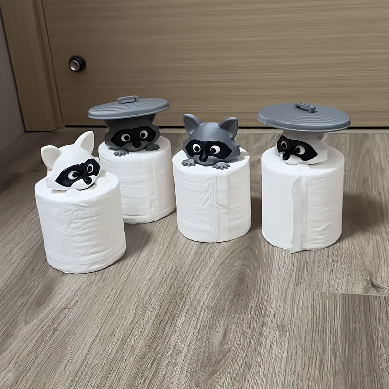 ToiletPal | 2 stuks 3D-geprinte wasbeer-toiletrolhouder – Leuke badkamerdecoratie, duurzaam plastic