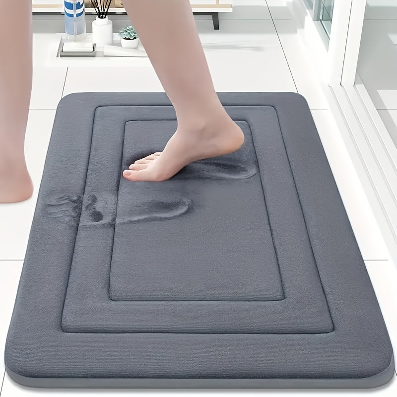 PlushStep | Vintage koraalkleurige fleece badmat – absorberend, antislip, zacht tapijt voor keuken en badkamer