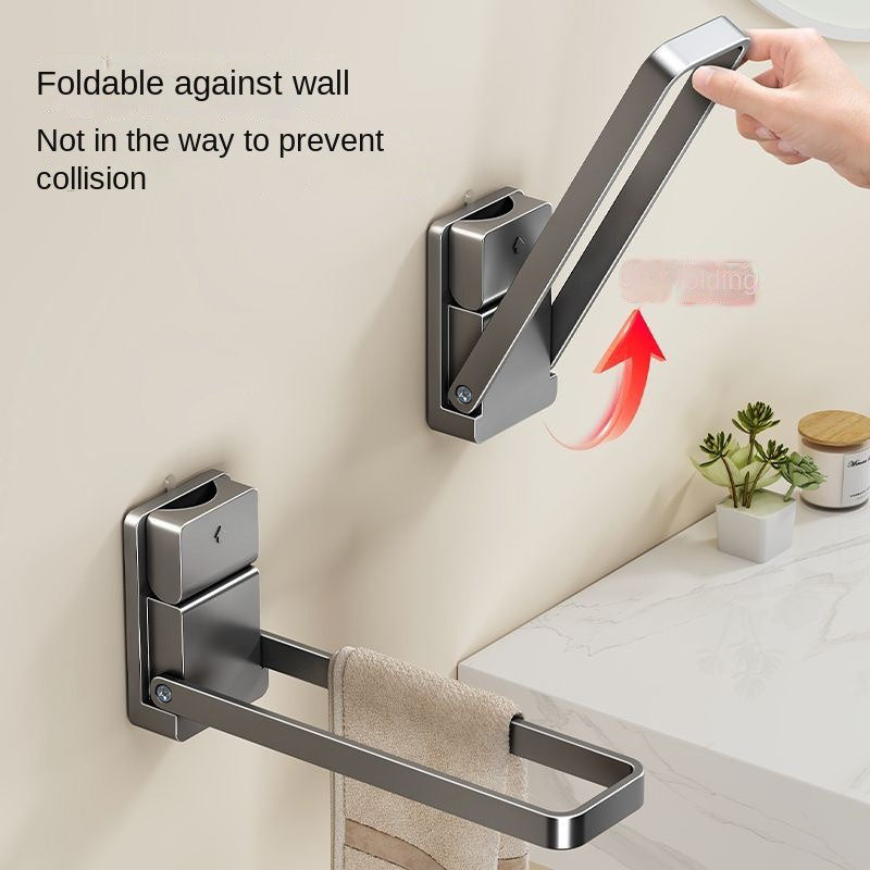 FlexRack | Opvouwbaar handdoekenrek van aluminium met zuignap – Badkamerorganizer zonder boren