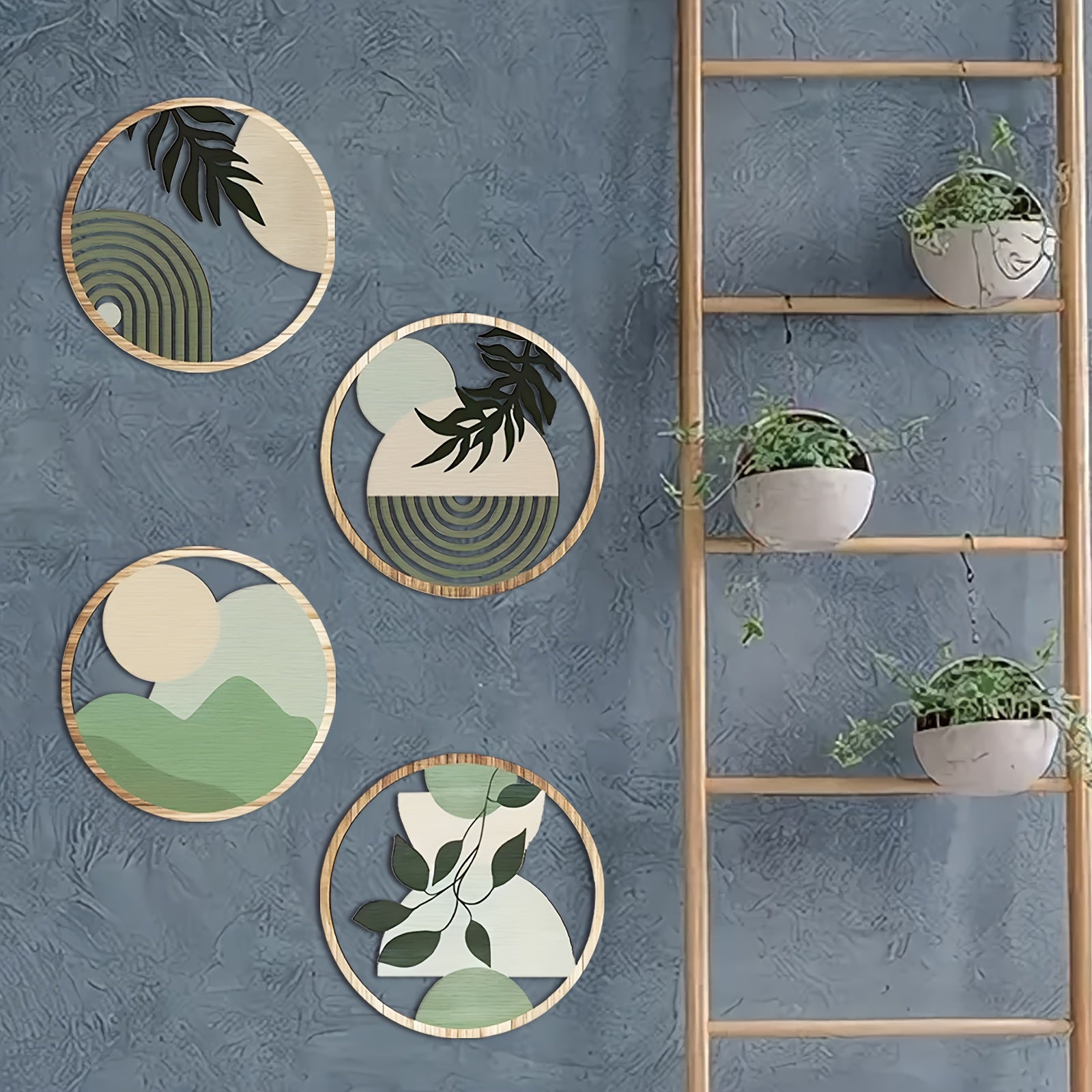 WoodlandEcho | Boheemse houten muurkunst - Rustieke Boerderij Holle Sculpturen