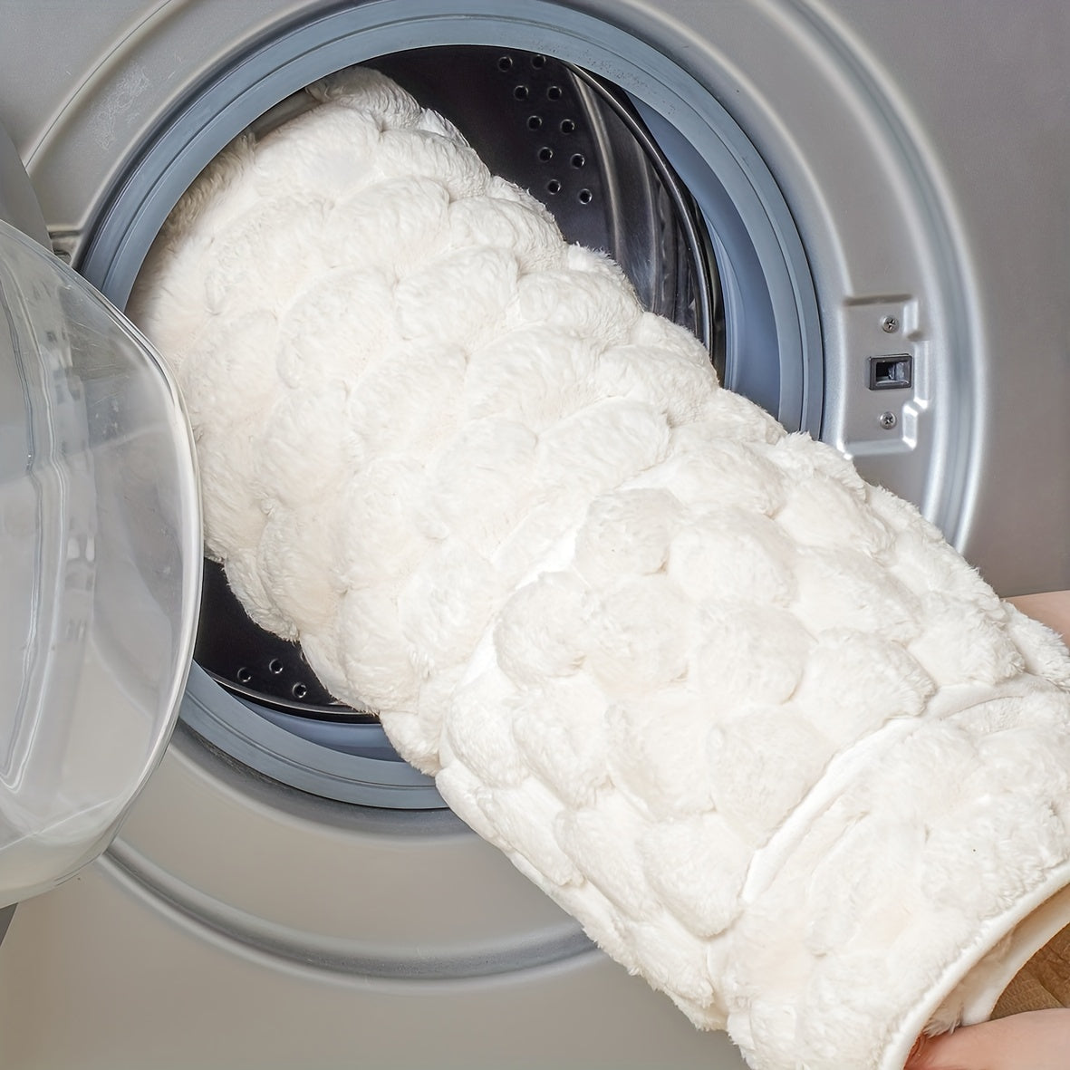 FluffMat | Pluche badmat met lang haar – antislip, traagschuim