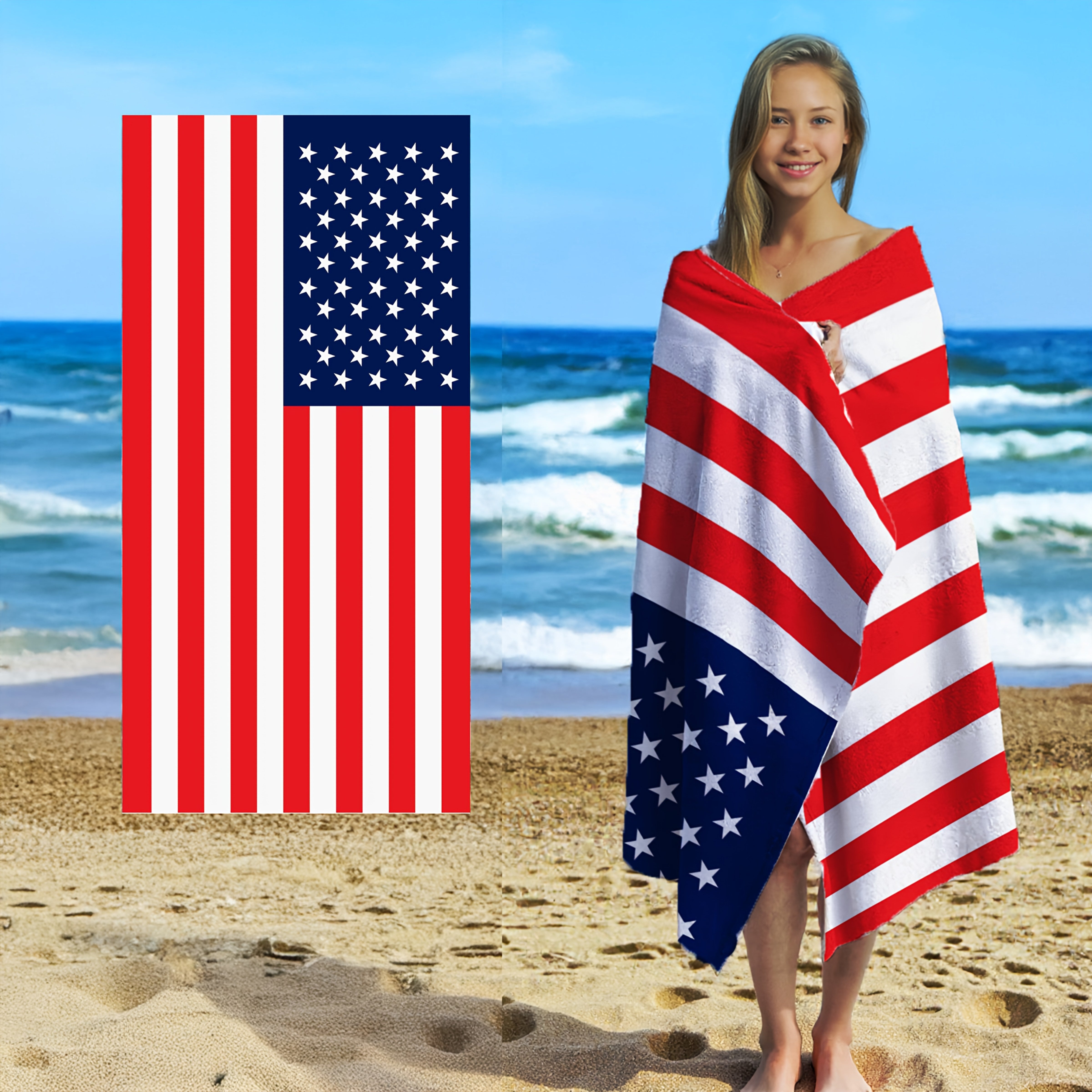 TideWrap | Extra grote strandhanddoek van microvezel - sneldrogend, ultrazacht, gedurfde print