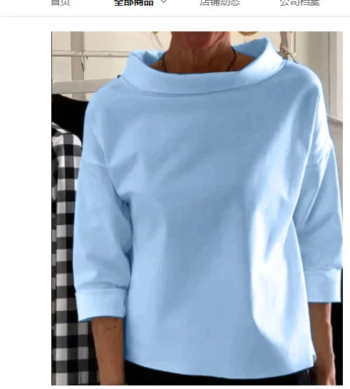 Ulmaria | Casual Blouse met 3/4 Mouwen – Luchtige Top met Relaxte Pasvorm voor Elke Dag