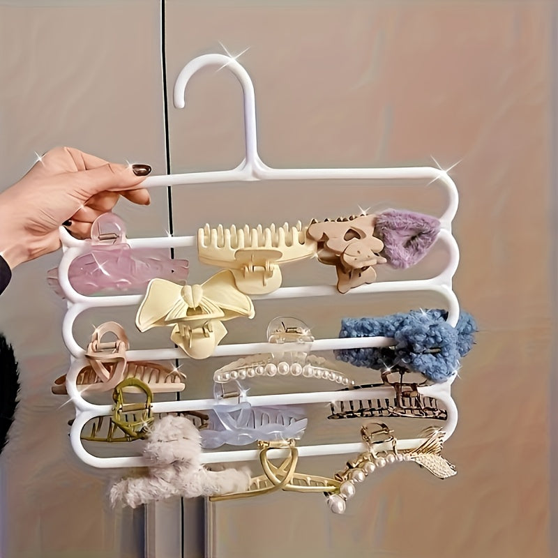 PantStack | 5-Laags Broeken- & Kledinghanger – Duurzame Plastic Kledingkast Organizer