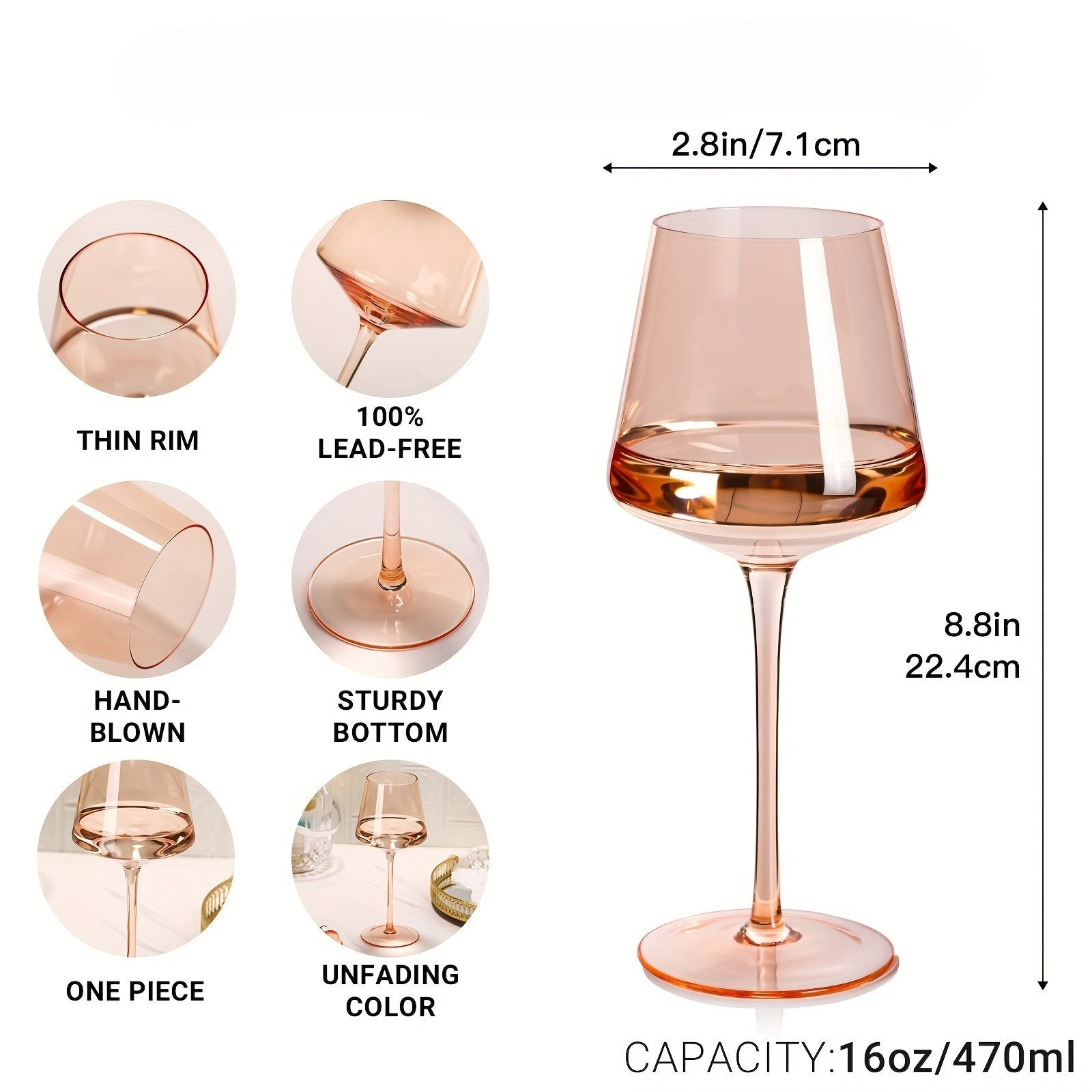 AuraGlass | Elegante Gekleurde Wijnglazen - Luxe Kristallen Wijnglazen voor Speciale Gelegenheden