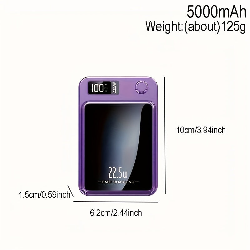 PowerMag | 10000mAh Magnetische Draadloze Power Bank - 22.5W Snel Opladen, Draagbare Lader