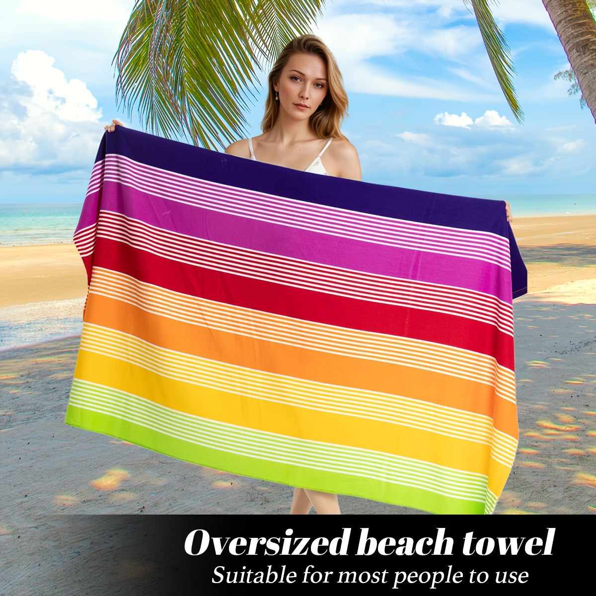 TideWrap | Extra grote strandhanddoek van microvezel - sneldrogend, ultrazacht, gedurfde print