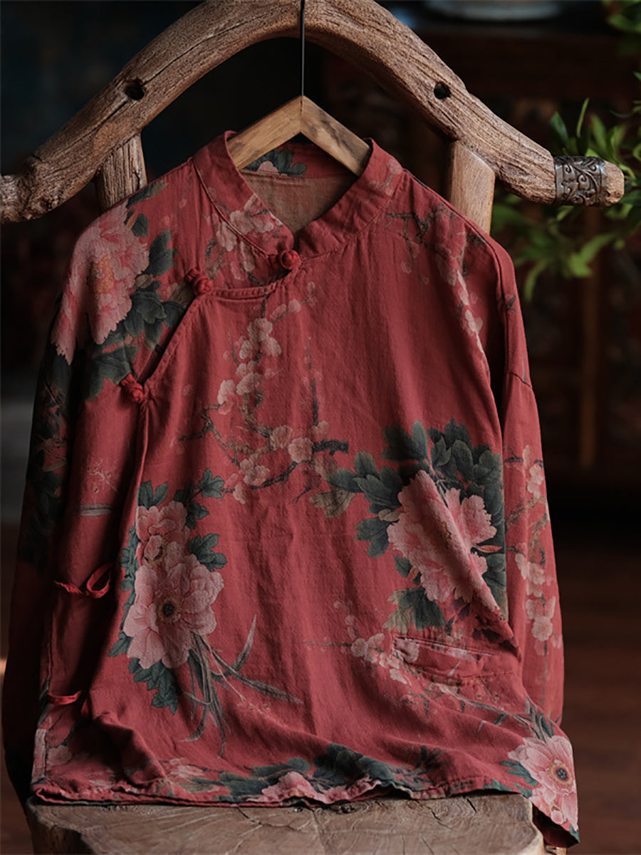 Avyelle | Dames Blouse met Losse Pasvorm en Lange Mouwen – Bloemenprint Pullover