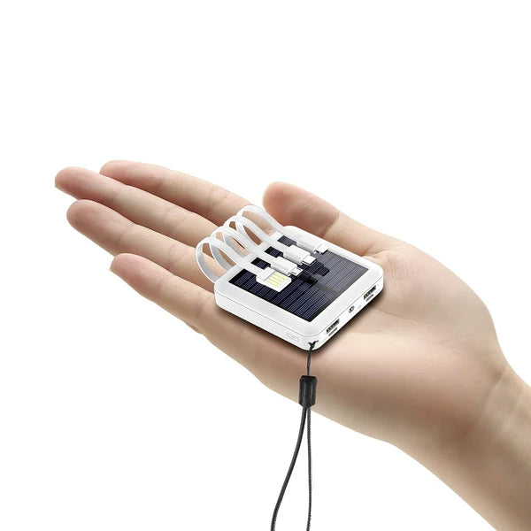 MegaVolt | Hoge capaciteit zonne-energiebank - draagbare USB-oplader, waterdicht, buiten, snel opladen, 20000mAh batterij