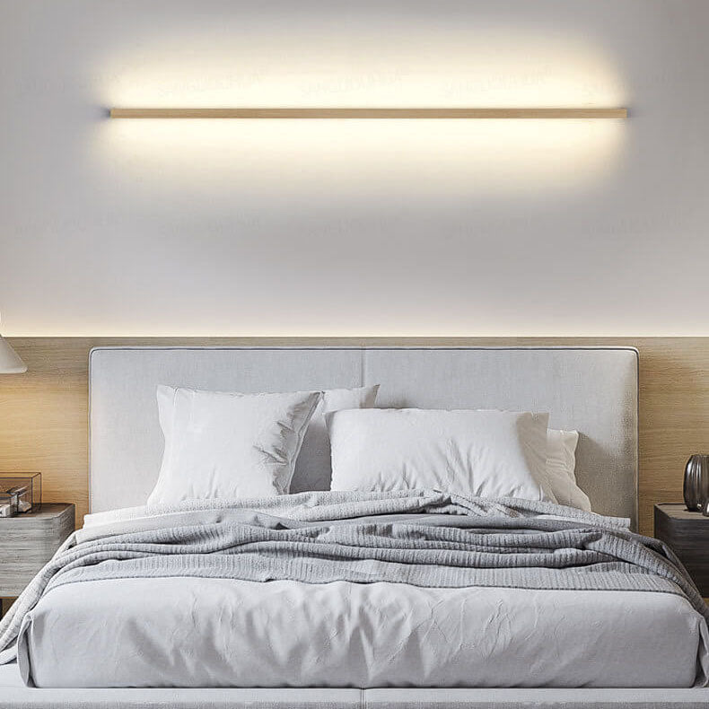 StripGlow | Minimalistische houten LED-wandlamp - Japans geïnspireerd, slank ontwerp