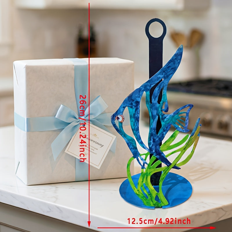 MarineElegance | IJzeren Zeepaardje Tissuehouder – Oceaanthema Decoratieve Servettenbox