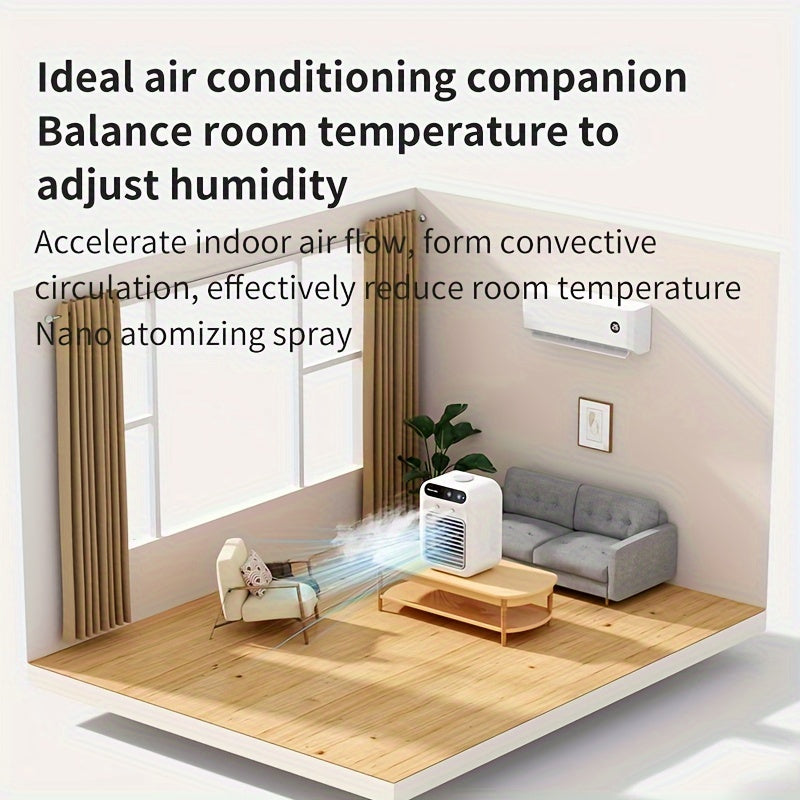 ChillAir | USB mini-airconditioningventilator - Draagbare Koude Ventilator & Nevelkoeling