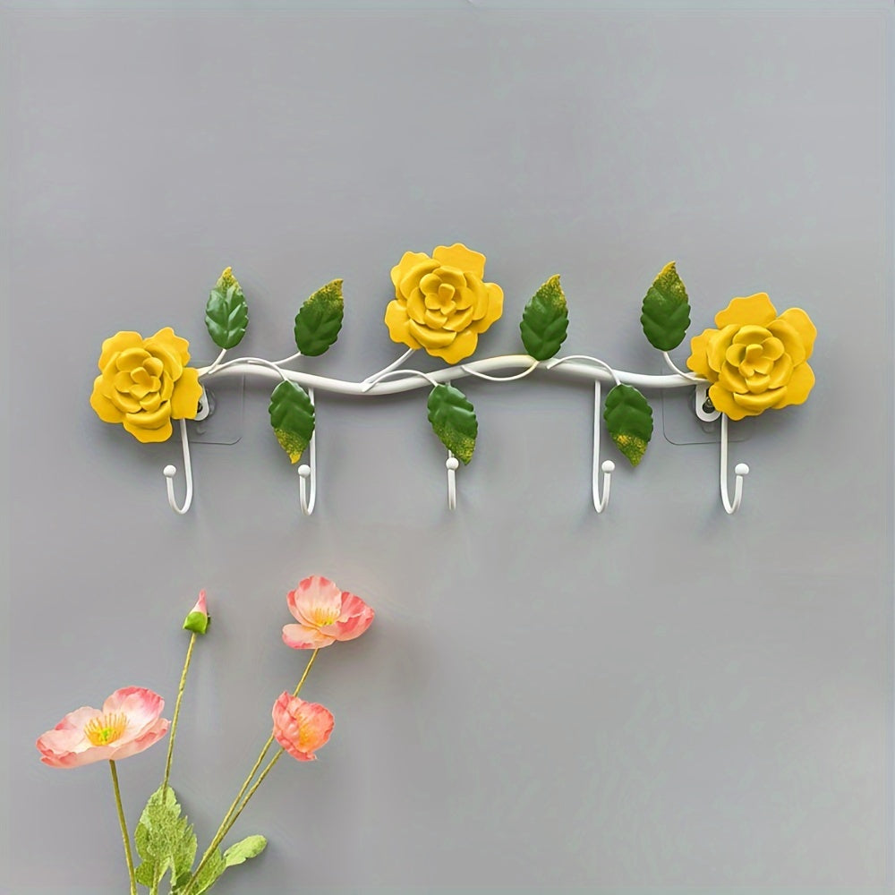 HookPetal | Creatieve IJzeren Rozen Wandhaken – Rustieke Decoratieve Haken