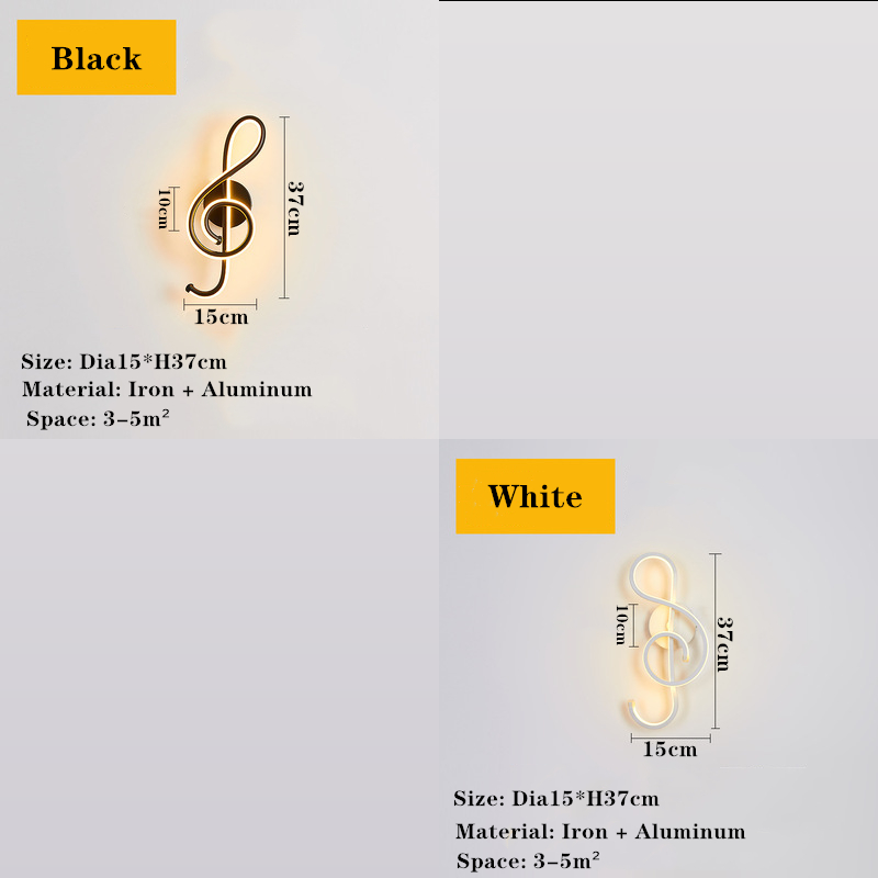 MelodyBeam | Moderne Creatieve Muzikale Noot Wandlamp