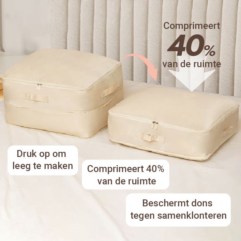 FlatPak | Vacuümcompressie-opbergzak - Ruimtebespaarder voor kleding en het organiseren van je huis