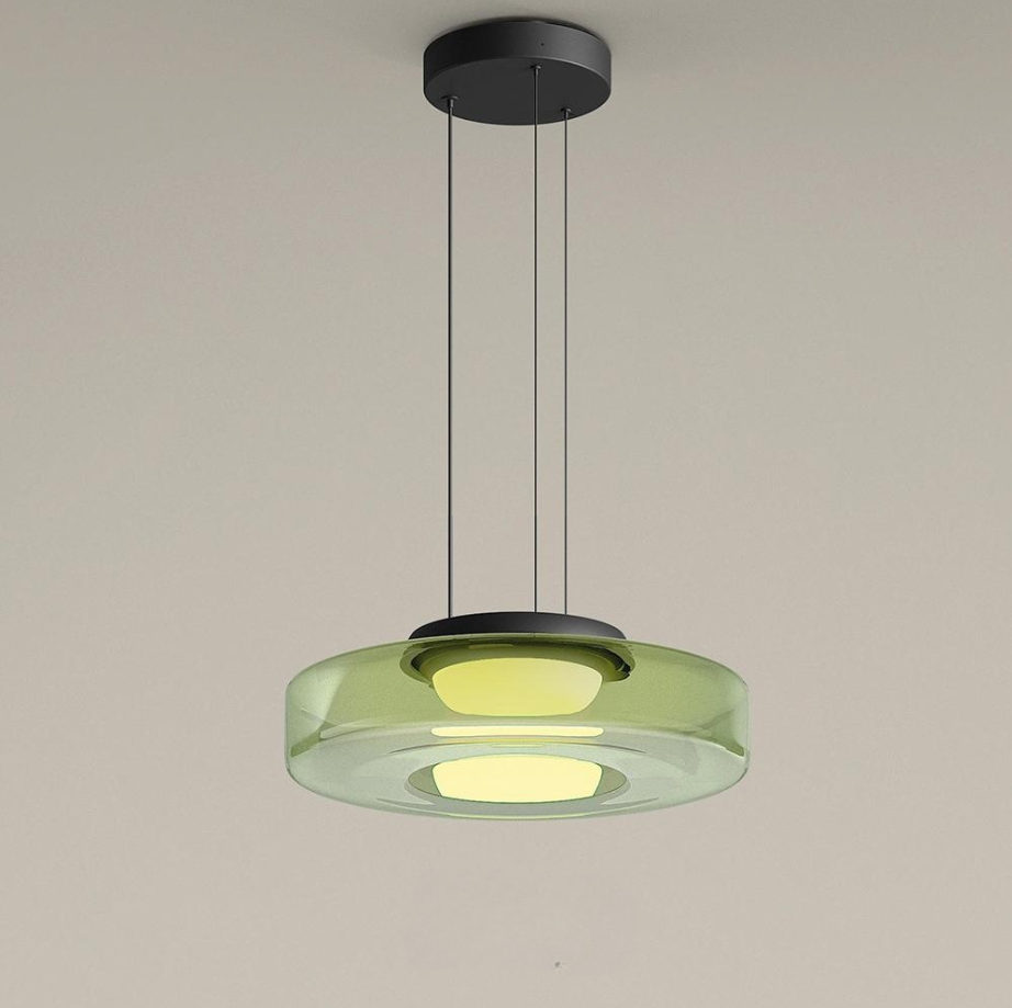 Glowd | Bauhaus glazen hanglamp - LED hanglamp voor moderne woonkamer