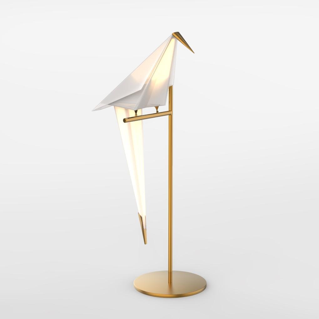 CraneGlow | Geometrische Vogel Elegantie Tafellamp