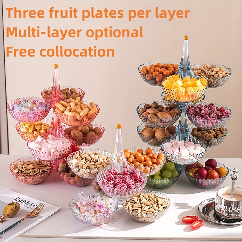 TierFruit | Moderne stapelbare fruitschaal- en snackschalenset met meerdere lagen