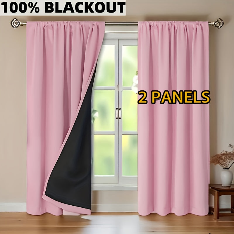 EclipseCurt | 2 stuks verduisteringsgordijnen, 100% lichtwerend, thermisch geïsoleerd