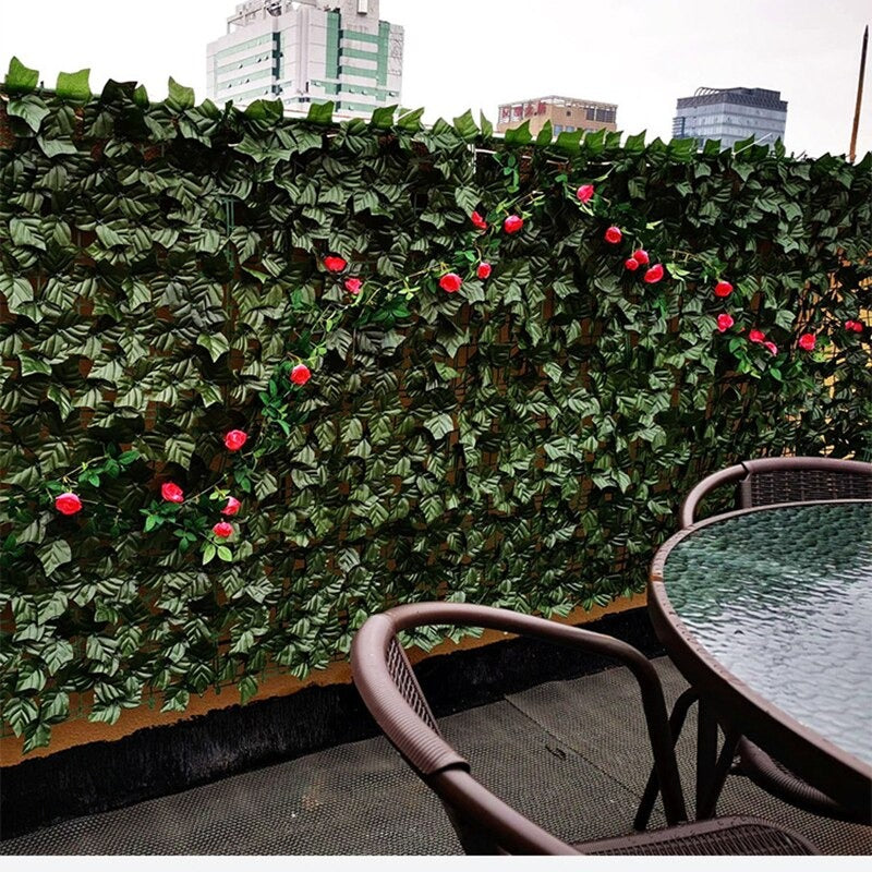 LeafBarrier | Kunstmatige privacy schuttingpanelen – kunstmatige klimopblad-scherm