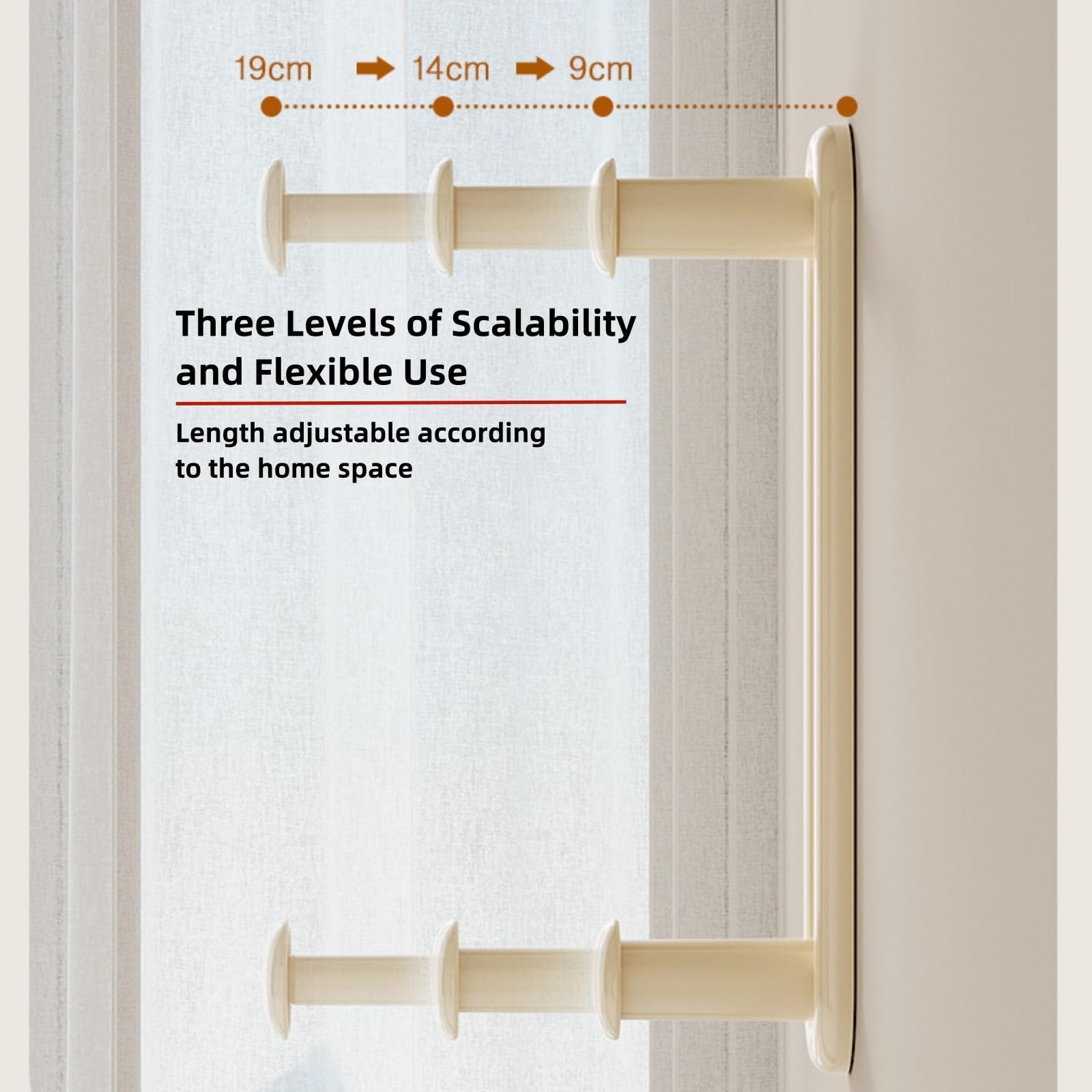 Hangerly | Kledingrek – Wandmontage, dubbellaags, verstelbare opbergruimte