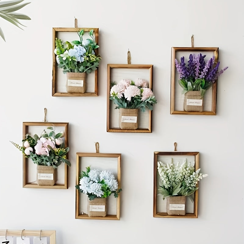Botanique | 3D Bloemsierkunst - Houten frame met levensechte bloemstukken voor thuisdecoratie