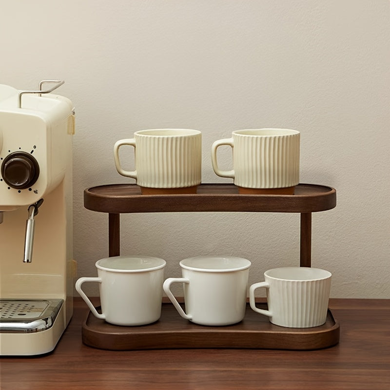 Shelfora | Houten opbergrek met 2 niveaus – Minimalistische opbergruimte voor badkamer, aanrecht