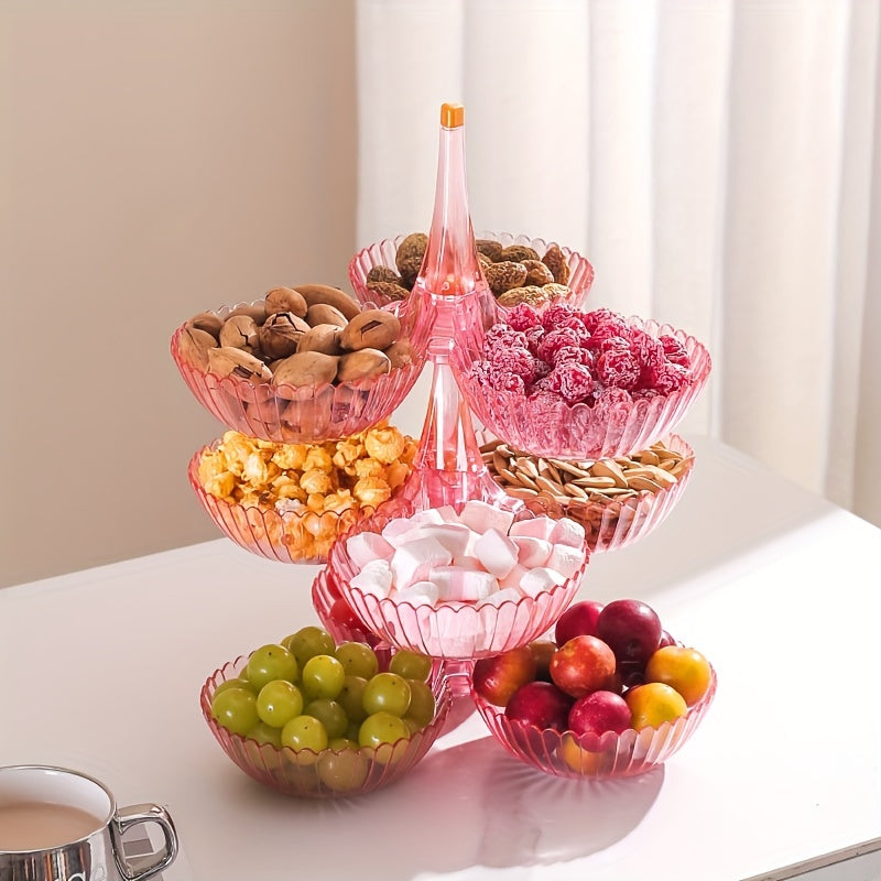TierFruit | Moderne stapelbare fruitschaal- en snackschalenset met meerdere lagen