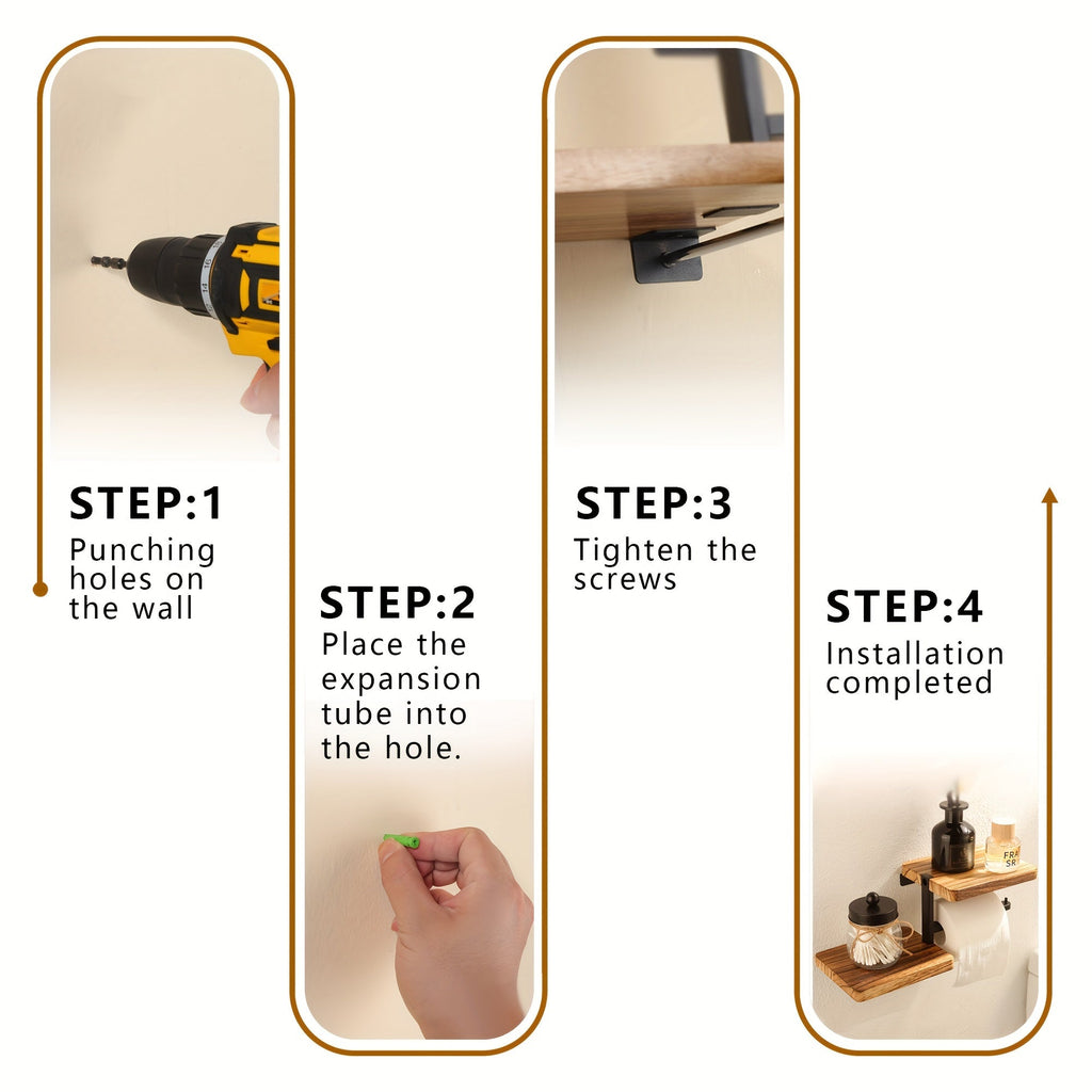 TissueLedge | Houten verticale servettenhouder - Compacte organisator voor keuken en badkamer