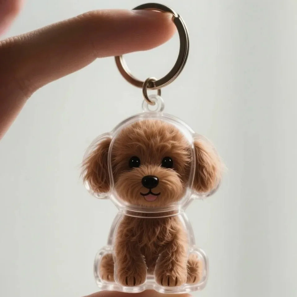PawCharm | Hondvormige sleutelhanger als aandenken, gepersonaliseerd aandenken aan uw huisdier
