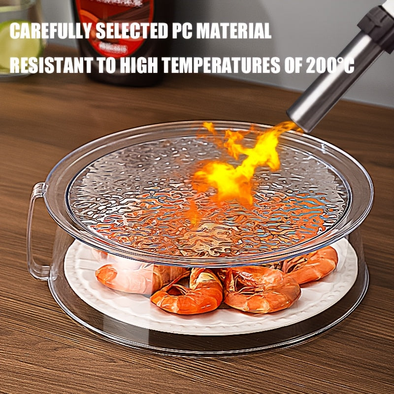 HotShield | Transparante magnetron-spatbescherming met handvat – hittebestendig tot 200 °C, 360° spatbestendig
