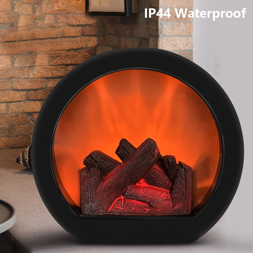 FlameGlow | Simulatie Houtskool Vlamlamp - Batterij- & USB-voeding voor binnen-/buitendecoratie