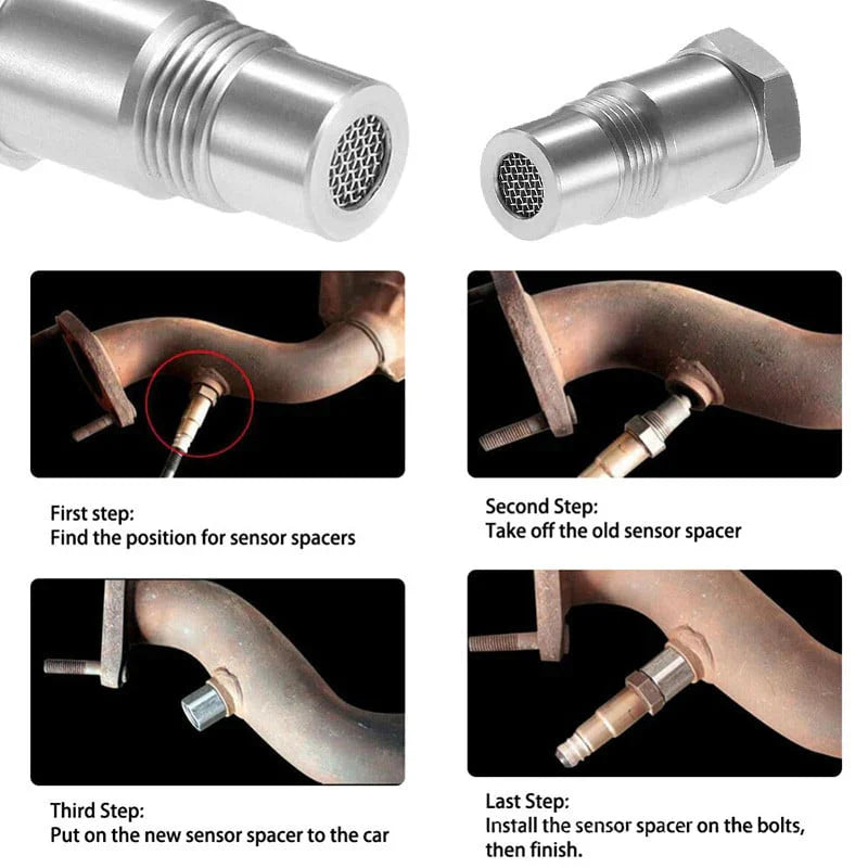 O2Block | Auto Zuurstofsensor Adapter - CEL Fix, Check Engine Light Eliminator, M18*1.5, Universele pasvorm