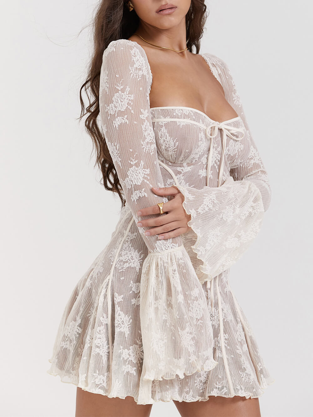 Ryela | Elegante maxi-jurk voor dames – luxe zwierige lange jurk, formele avondjurk