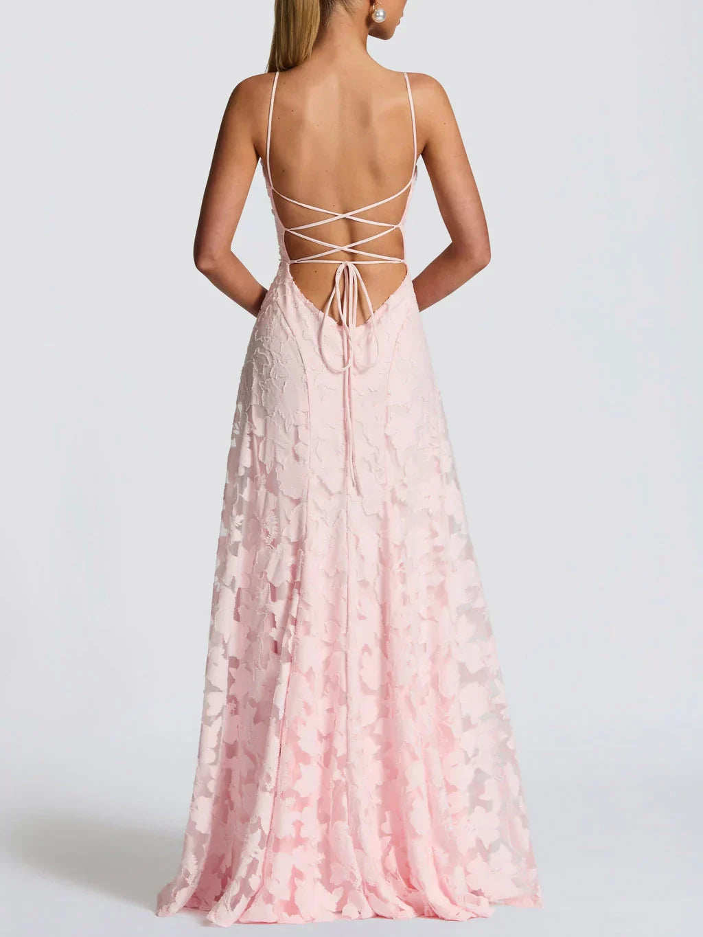 Ivy | Elegante maxi-jurk voor dames – Lange, soepel vallende jurk met kanten details