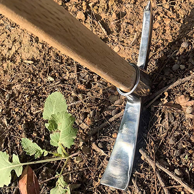 RootPick | Roestvrijstalen Tuinhak met Dubbele Kop – Zware Tuinmattock