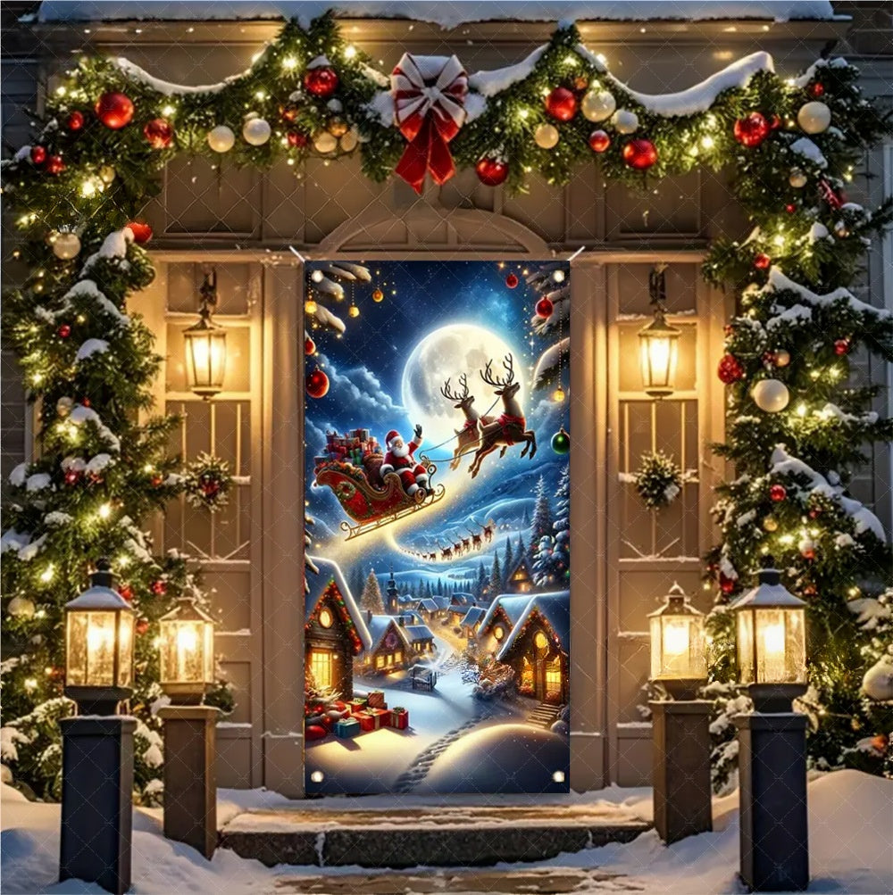 GleamHang | Feestelijke kerstdeurversiering – Kerstdecoratie voor huizen en feestjes