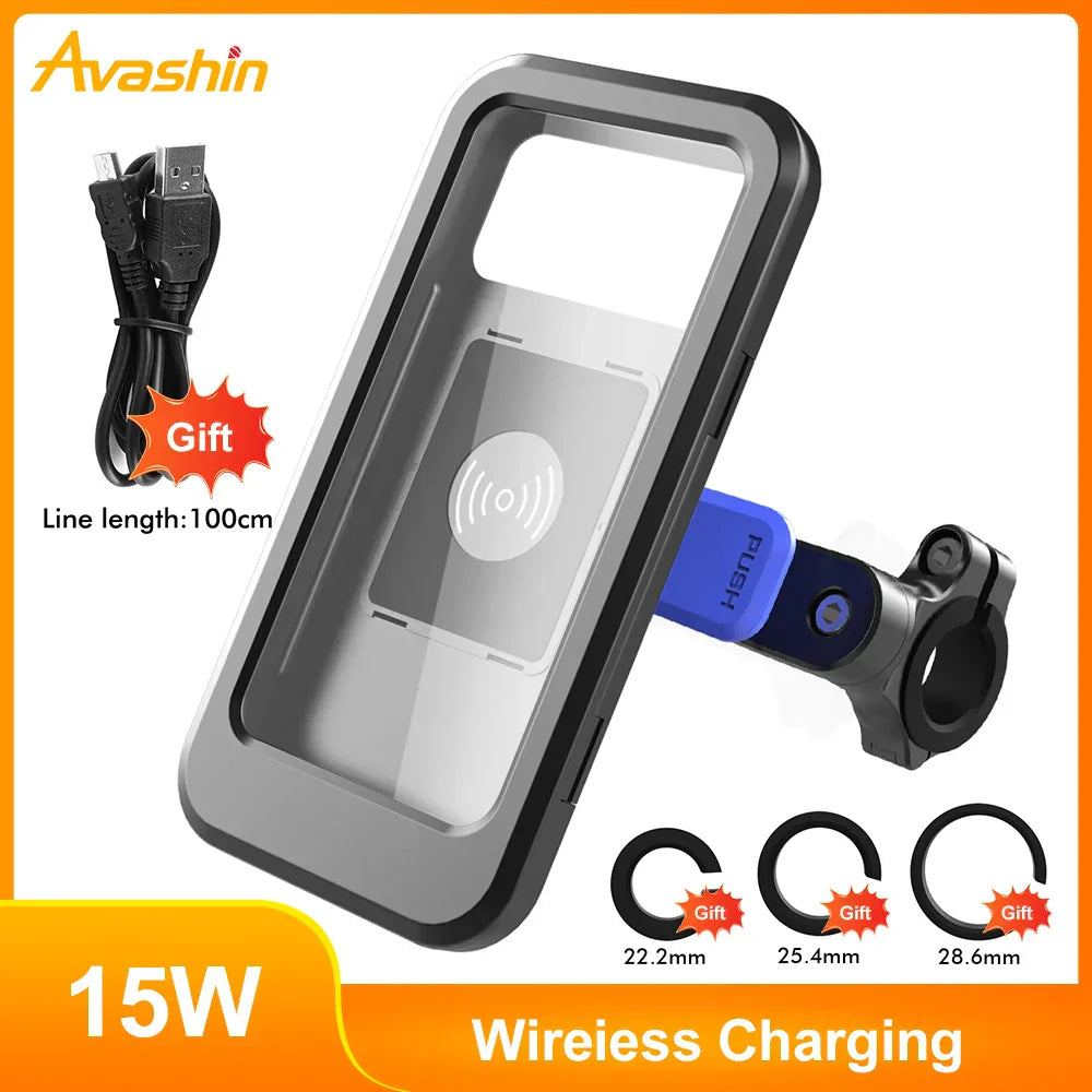 RideCharge | 15W waterdichte fiets-powerbankhouder voor stuur, snel opladen, schokbestendig en compatibel