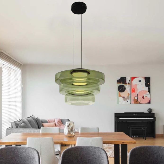 Glowd | Bauhaus glazen hanglamp - LED hanglamp voor moderne woonkamer